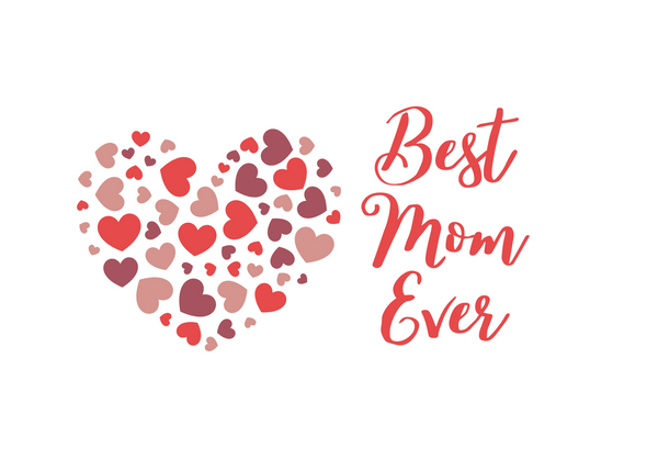 White seed paper greeting card saying "Best mom ever"