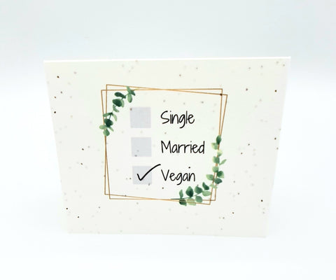 Plantable seed card Single Married Vegan - Vegan is checked