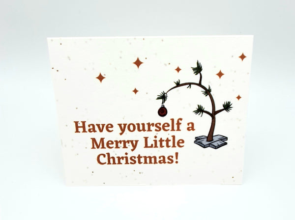 Have Yourself a Merry Little Christmas with Charlie Brown Tree Card