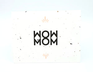 Plantable seed card Mirror image "Mom Wow"