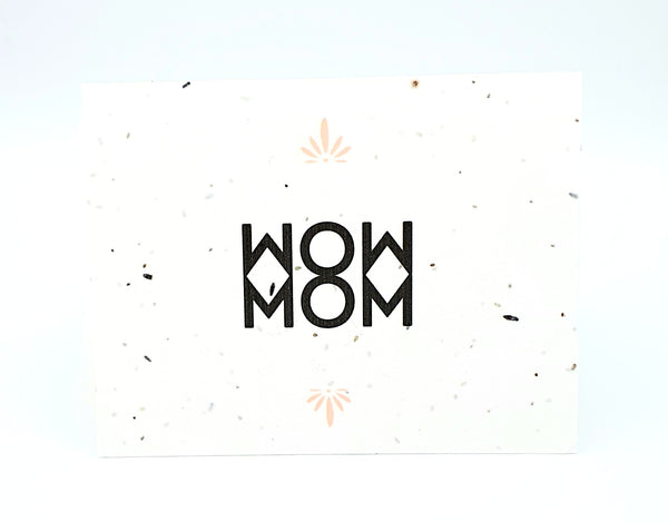Plantable seed card Mirror image "Mom Wow"