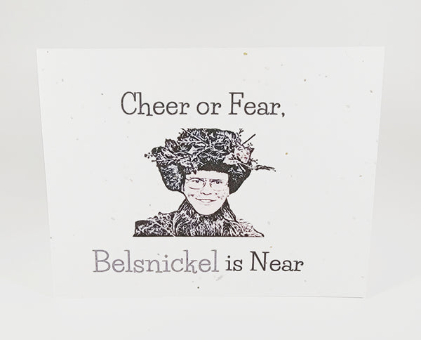 Plantable Seed paper card The Office Cheer or Fear, Belsnickel is Near