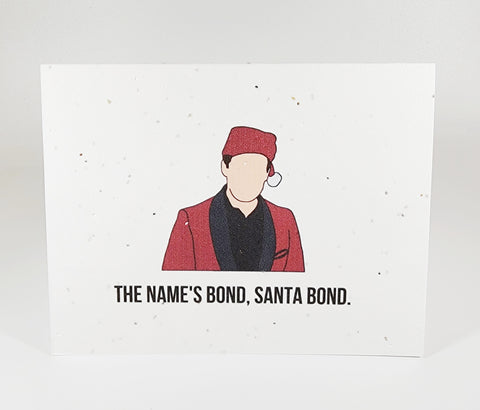Plantable seed paper card The Office The Name's Bond, Santa Bond